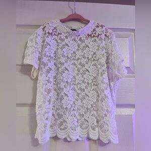 Elegant Lace White Top